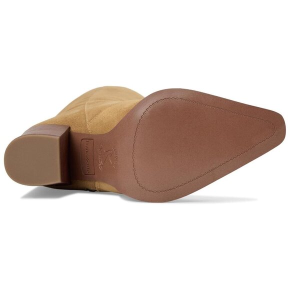 NWB $225 Franco Sarto Suede Jaxon Mid Shaft Boots Western Camel Brown Tan Sz 8.5 - Picture 4 of 9